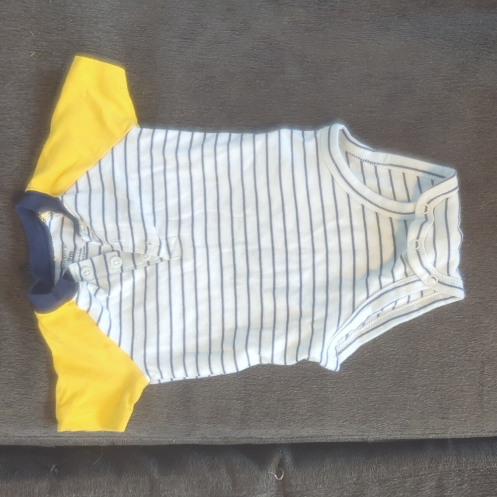 Striped Henley Onesie